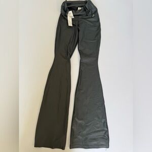 Gray Metallic flare Leggings